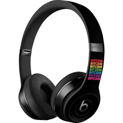 Rainbow Bitcoin Beats Solo 3 Wireless Skin